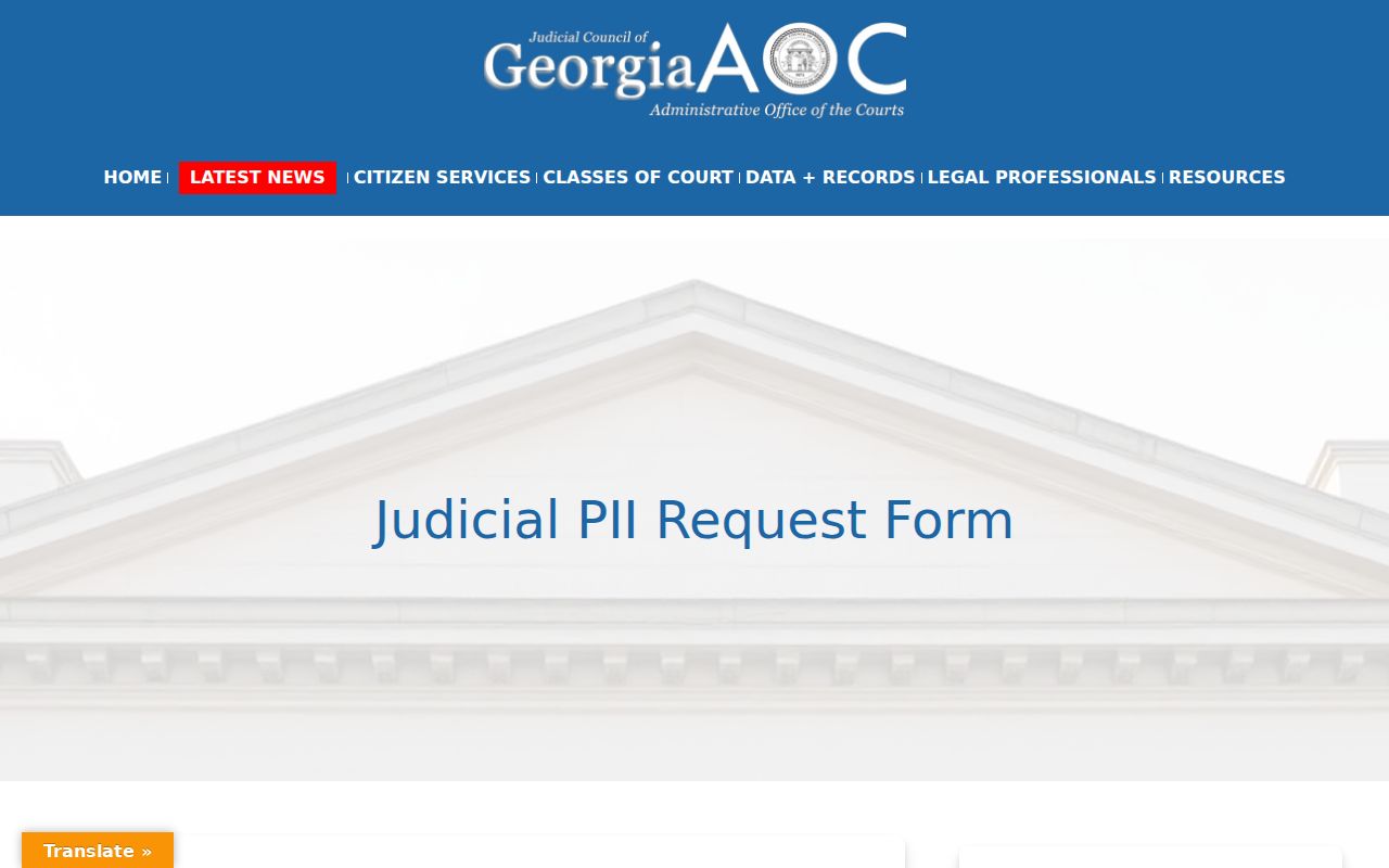 Brooks County criminal records judicial privacy process
