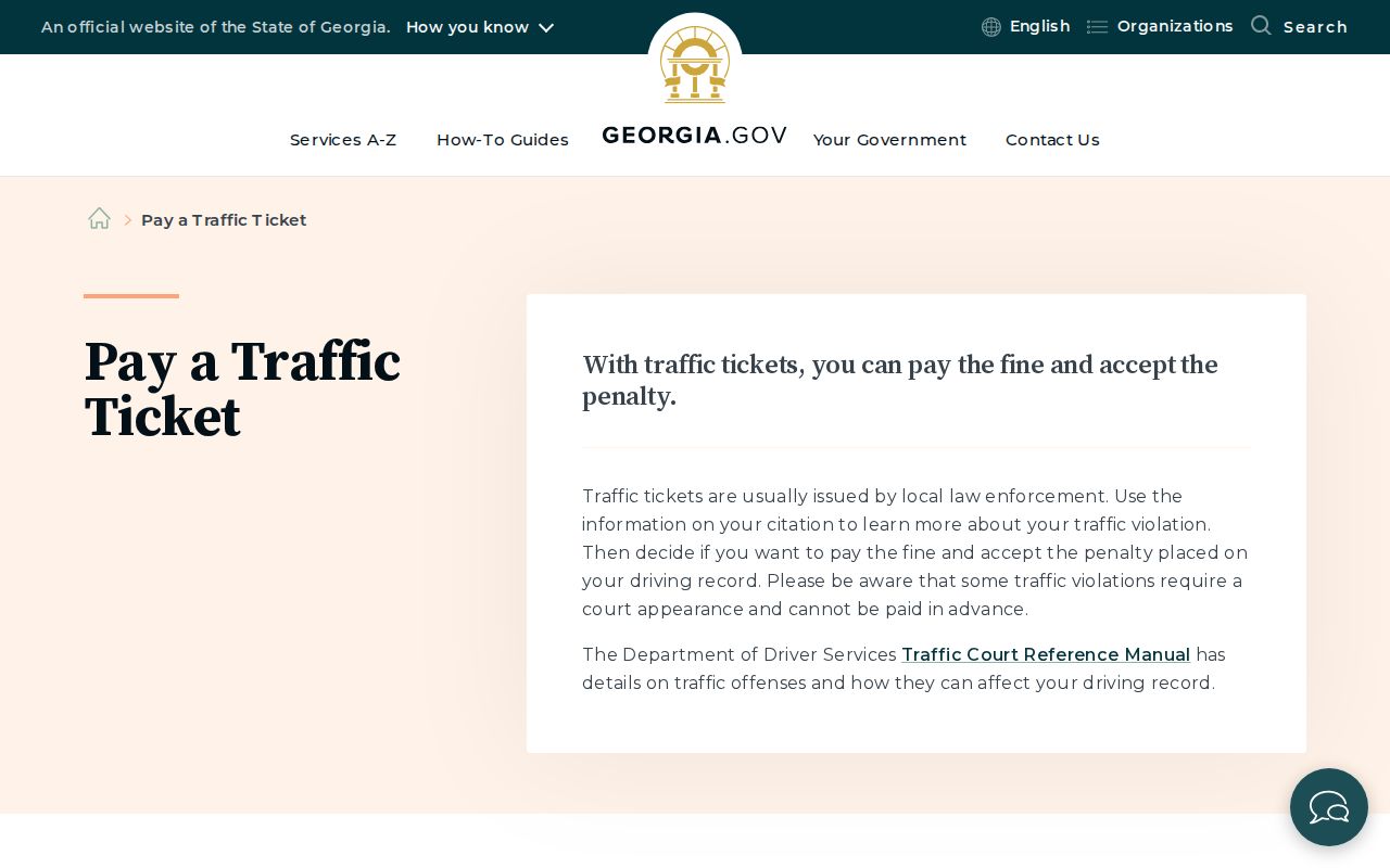Brooks County traffic ticket official Georgia payment routing