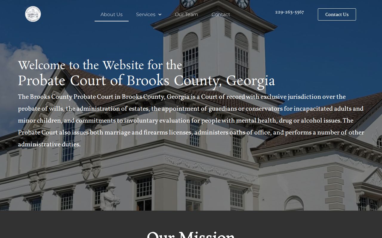 Brooks County traffic court Probate Court routing notice